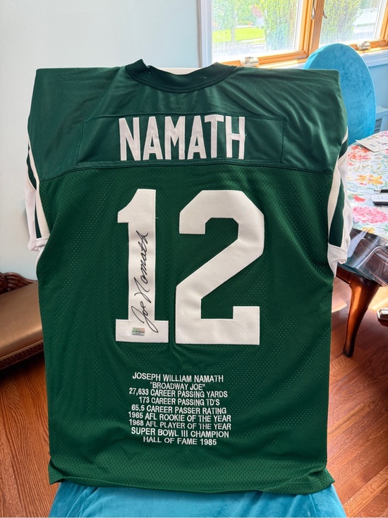 Other - Joe Namath #12 Green Signed Jersey